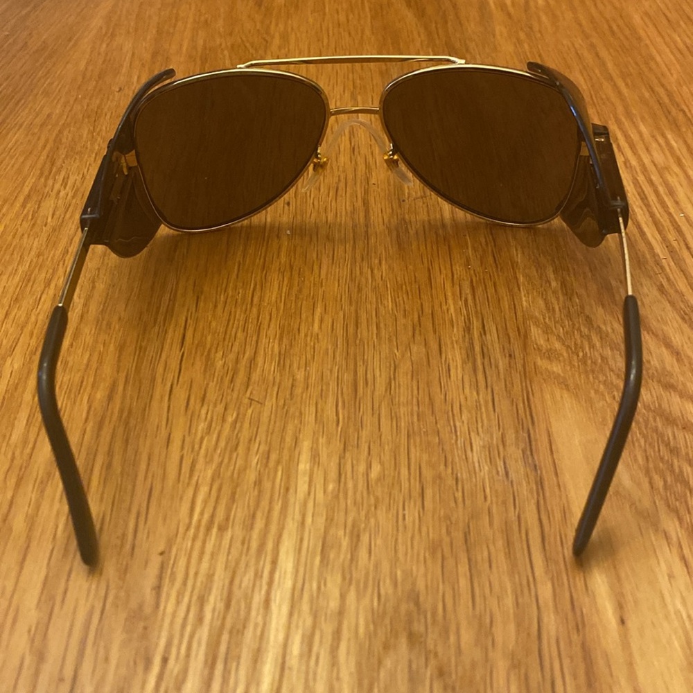 Crews Engineering safety aviator gold rim sun glasses marked CS, Z… - Picture 3 of 8